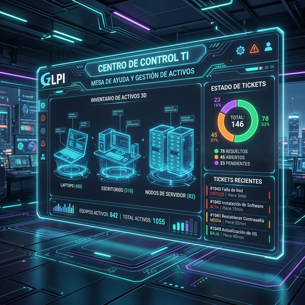 Mesa de Ayuda y Gestión de Activos GLPI ITSM